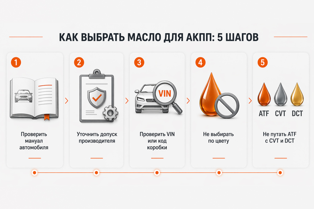 Основное правило простое: масло для АКПП выбирают по спецификации производителя. Основное правило простое: масло для АКПП выбирают по спецификации производителя.