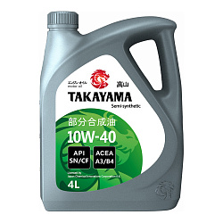 Моторное масло TAKAYAMA SN/CF  10W-40  4 л. п/синт.