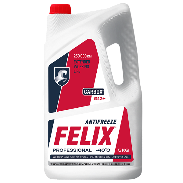 Антифриз FELIX Carbox G-12+ (-40)  красный  5 кг.