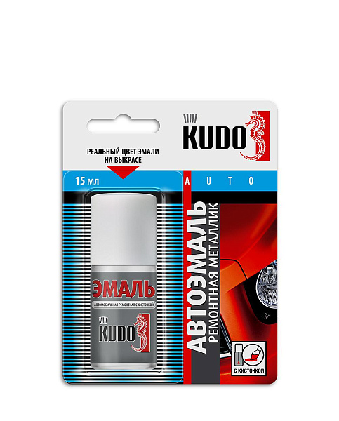 Эмаль автомобильная ремонтная с кисточкой KUDO KU-72375 Hyundai PGU Crystal White (белый)  15 мл.