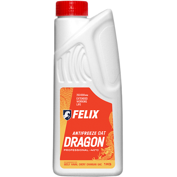 Антифриз FELIX DRAGON G-12+ (-40) красный  1 кг.