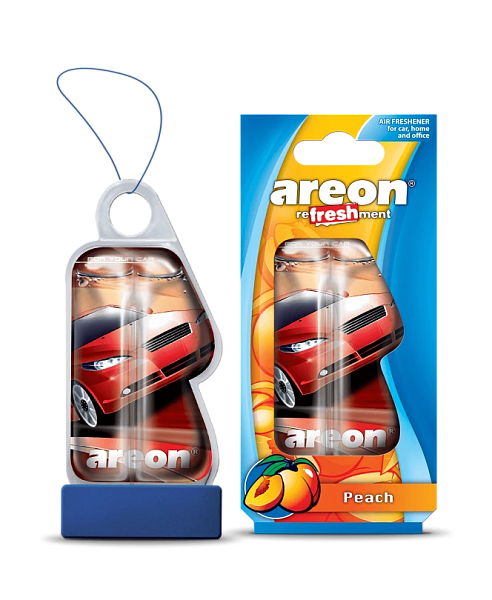 Ароматизатор подвесной Areon REFRESHMENT LIQUID Peach комплект 24 шт.