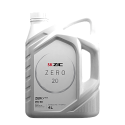 Моторное масло ZIC ZERO 20  0W-20  4 л. синт.