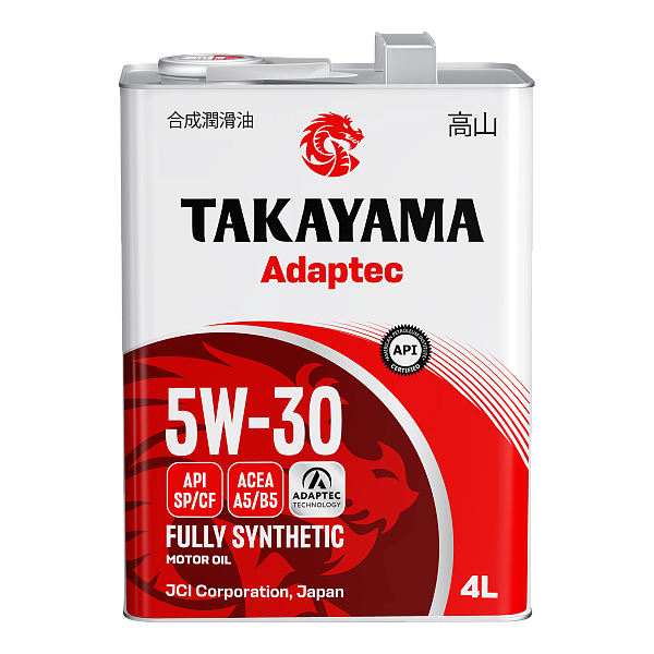Масло моторное 5/30 TAKAYAMA Adaptec 4л. синт. API SP/CF /кор.4шт./  ж/б