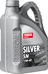 Мотоное масло TEBOIL Silver SN  5W-40  4 л. п/синт.