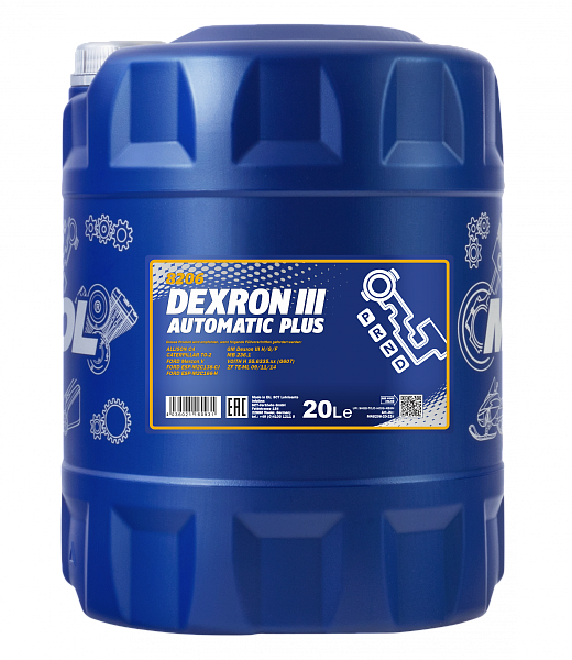 Трансмиссионное масло MANNOL Automatic Plus ATF Dexron III  20 л. синт.